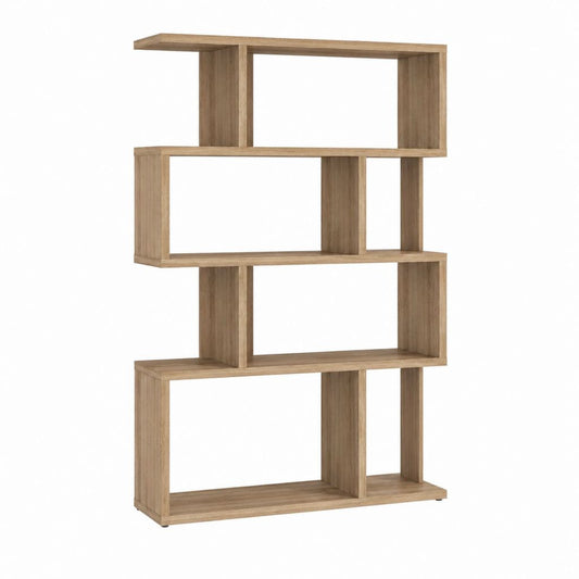 Bibliothèque ouverte en panneaux de particules décor chêne 80 x 24 x 160 cm